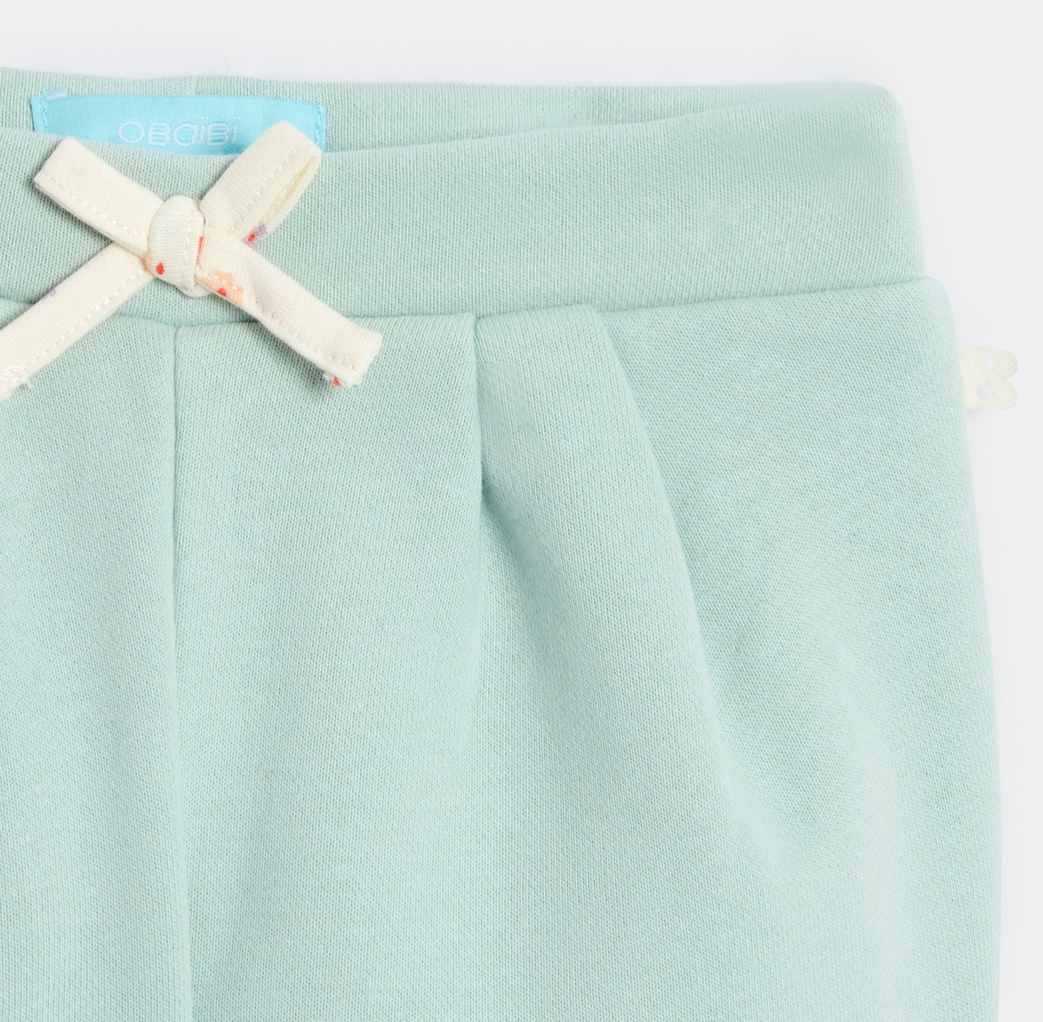 Grüne geblümte Hose aus Molton Kleinkind Mädchen 2