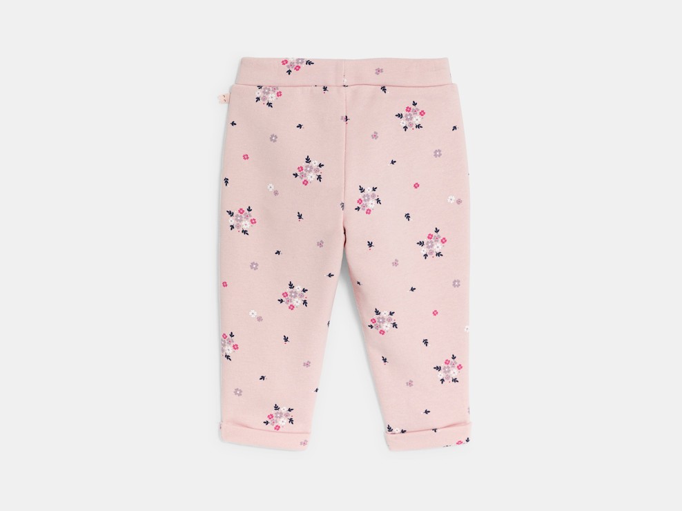 Pantalon molleton rose bébé fille 2