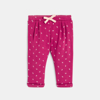 Pantalon molleton fleuri violet bébé fille