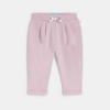 Pantalon molleton fleuri mauve bébé fille