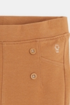 Jegging molleton boutons effet pont marron bébé fille 2