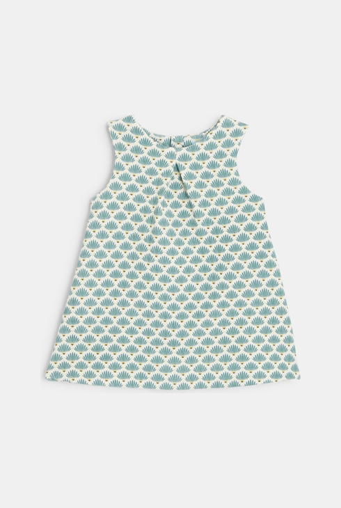 Chasuble-Kleid aus Jersey mit Grafik Grün Baby Mädchen 1