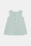 Robe chasuble jersey graphique verte bébé fille 2