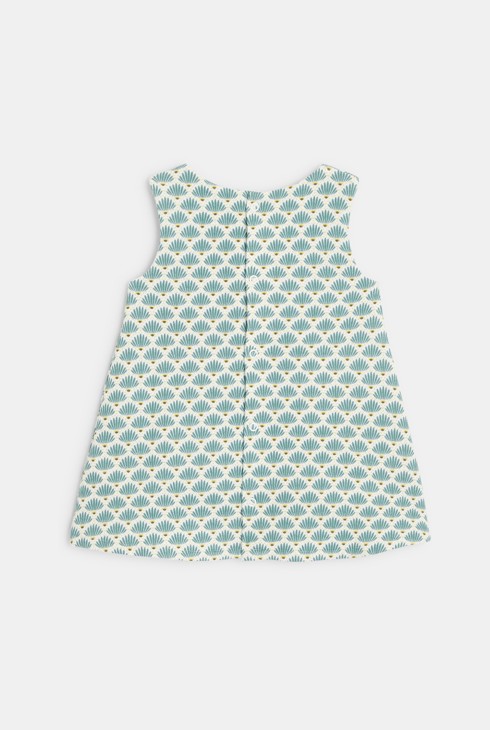 Chasuble-Kleid aus Jersey mit Grafik Grün Baby Mädchen 2