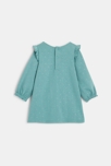 Robe pois brillants verte bébé fille 2