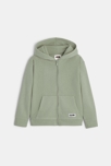 Sweat zippé à capuche vert garçon 1