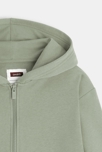Sweat zippé à capuche vert garçon 2
