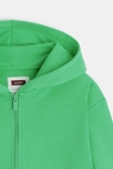 Sweat zippé à capuche vert garçon 3