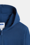 Sweat zippé à capuche bleu garçon 2