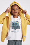 Kapuzen-Sweatshirt mit Reißverschluss gelb Jungen 5