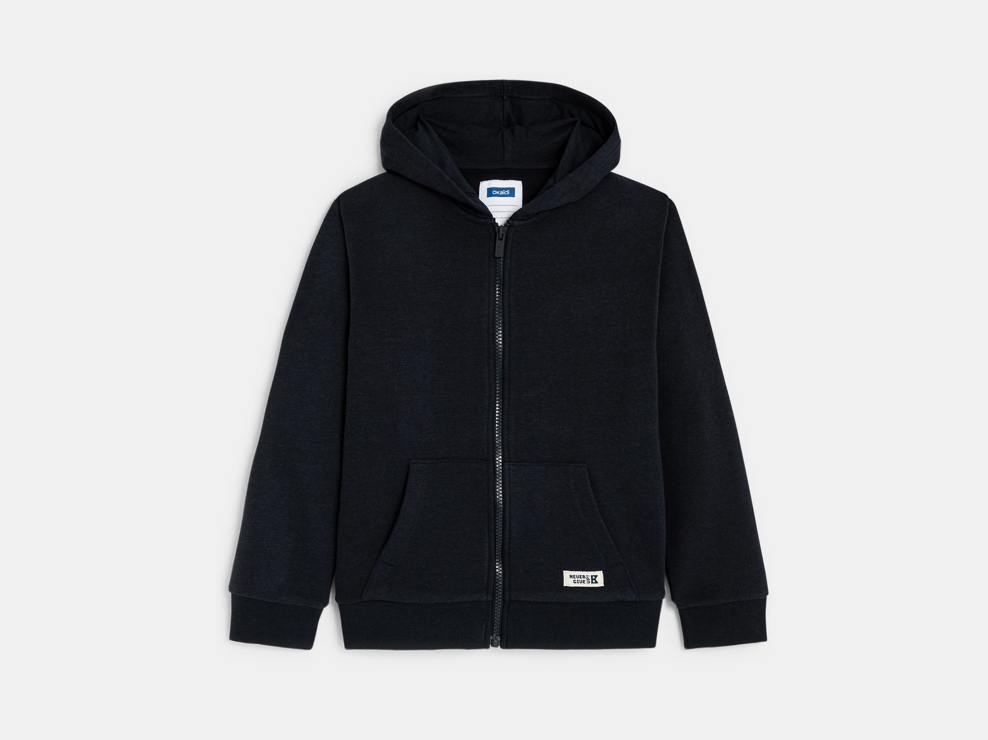 Sweatshirt mit Reißverschluss und Kapuze Blau Jungen 1