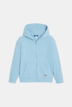 Sweat zippé à capuche bleu garçon 1