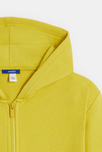 Gelbes Sweatshirt mit Reißverschluss und Kapuze für Jungen 2