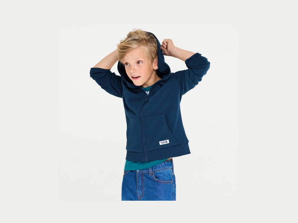 Hoodie mit Reißverschluss blau Jungen 1