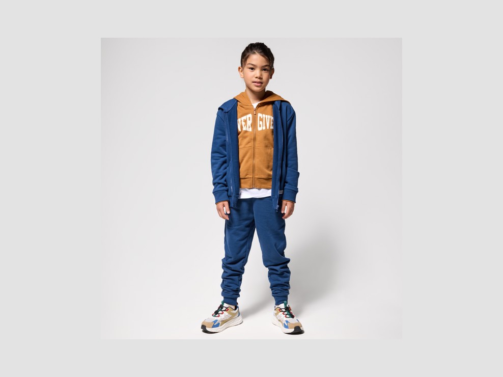 Sweat zippé à capuche bleu garçon 1