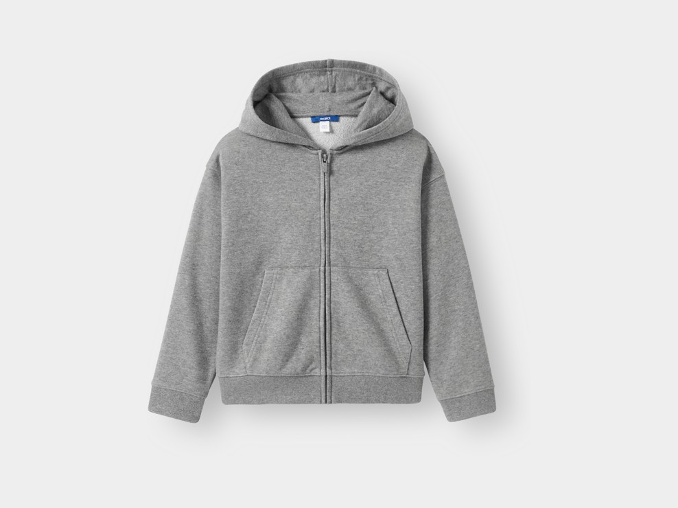Sweat à capuche gris garçon 1