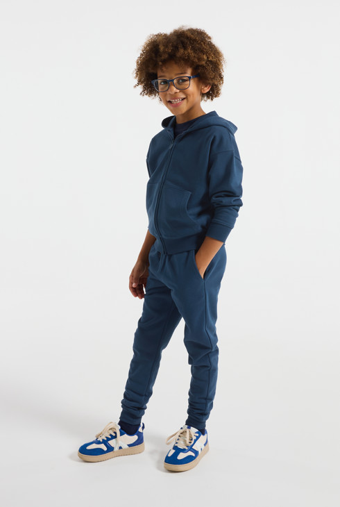 Hoodie mit Reißverschluss blau Jungen 1