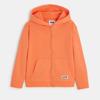 Sweat zippé à capuche orange garçon