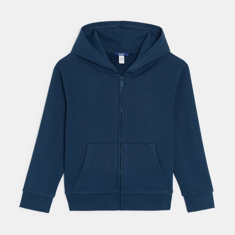 Hoodie mit Reißverschluss blau Jungen
