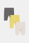 Legging caleçon (lot de 3) jaune bébé fille 2