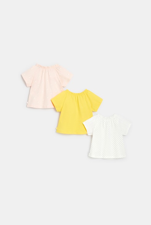 T-Shirt mit elastischem Kragen Gelb Baby Mädchen 2