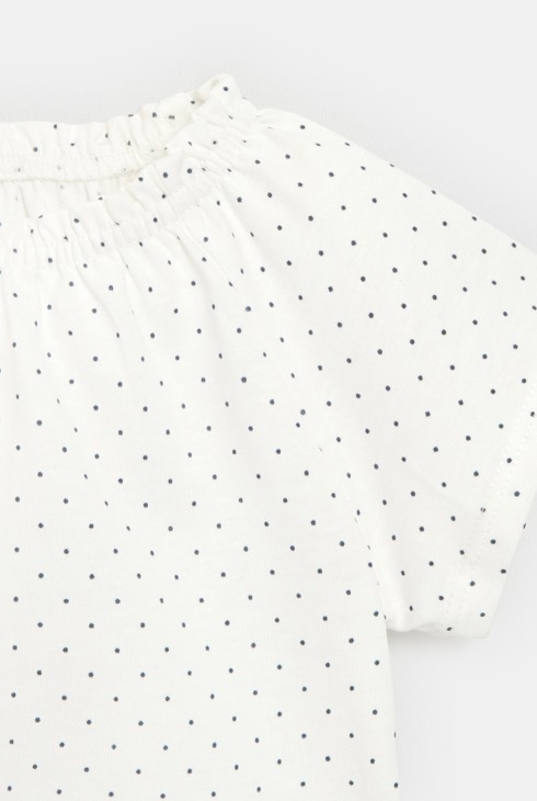 T-Shirt mit elastischem Kragen Gelb Baby Mädchen 2