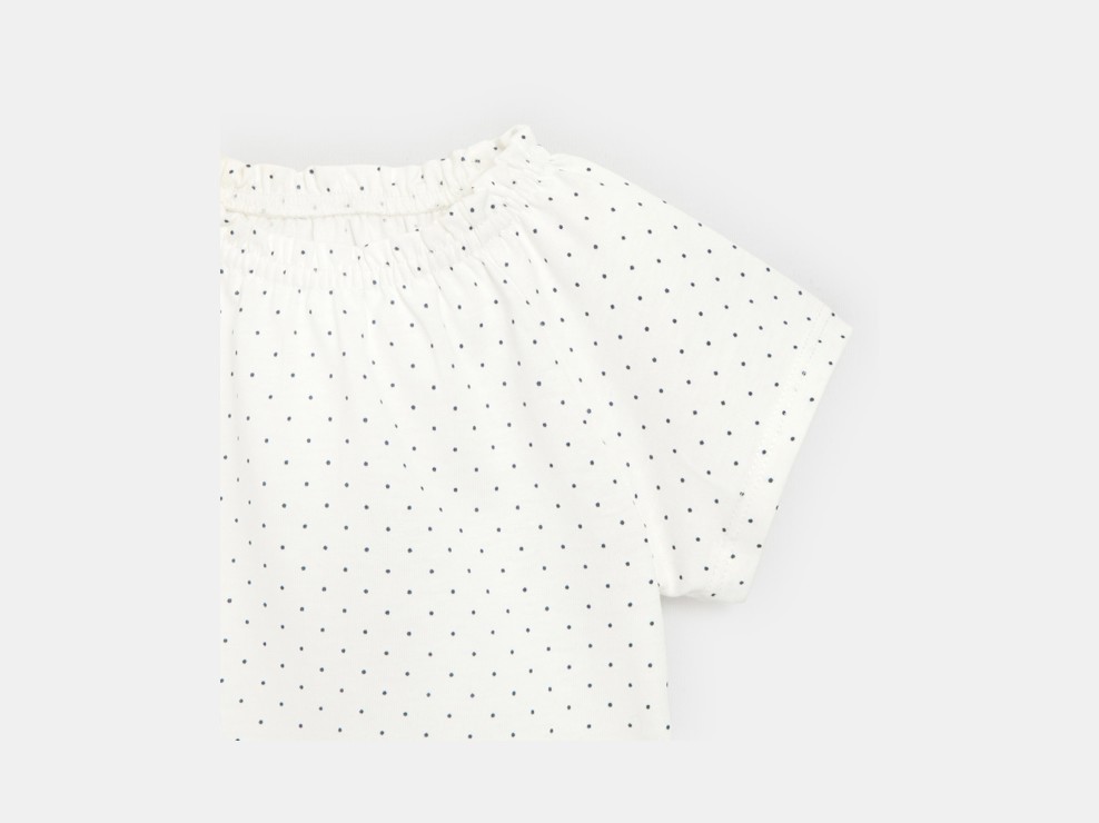 T-Shirt mit elastischem Kragen Gelb Baby Mädchen 2