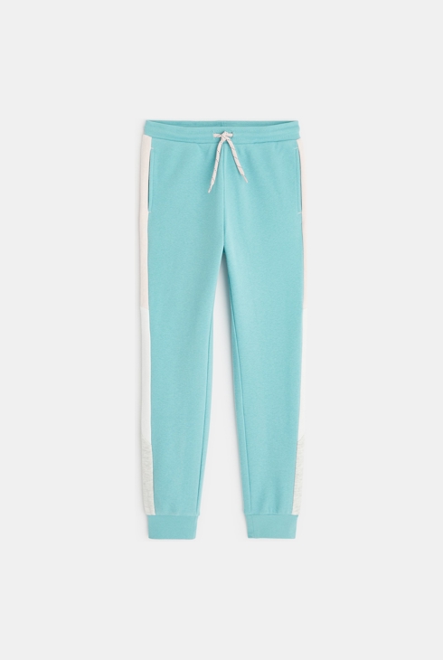 Blaue Jogginghose aus Molton Mädchen 1