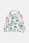 Sweat palmiers zippé à capuche vert fille 1