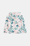Sweat palmiers zippé à capuche vert fille 3
