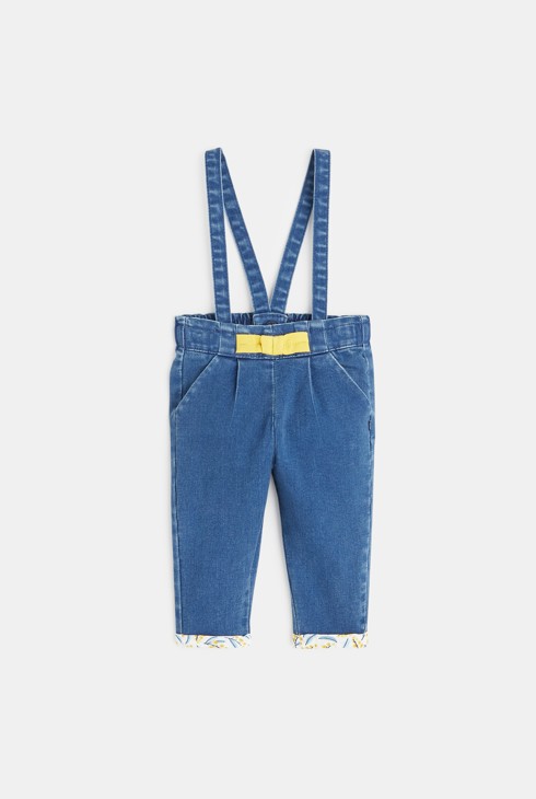Denimhose mit abnehmbaren Trägern Blau Baby Mädchen 2