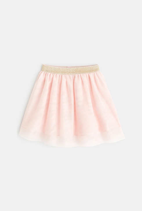 Jupe tulle brillant rose bébé fille