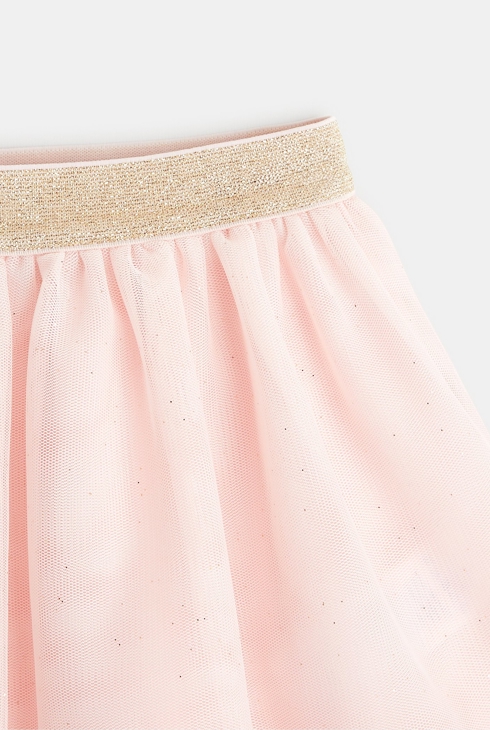 Jupe tulle brillant rose bébé fille