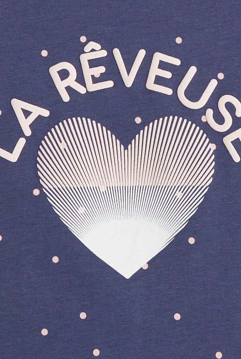 Pyjama 2 pièces en jersey bleu fille 2