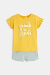 Pyjama d'été 2 pièces jaune fille 1