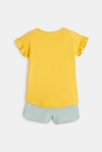 Pyjama d'été 2 pièces jaune fille 3