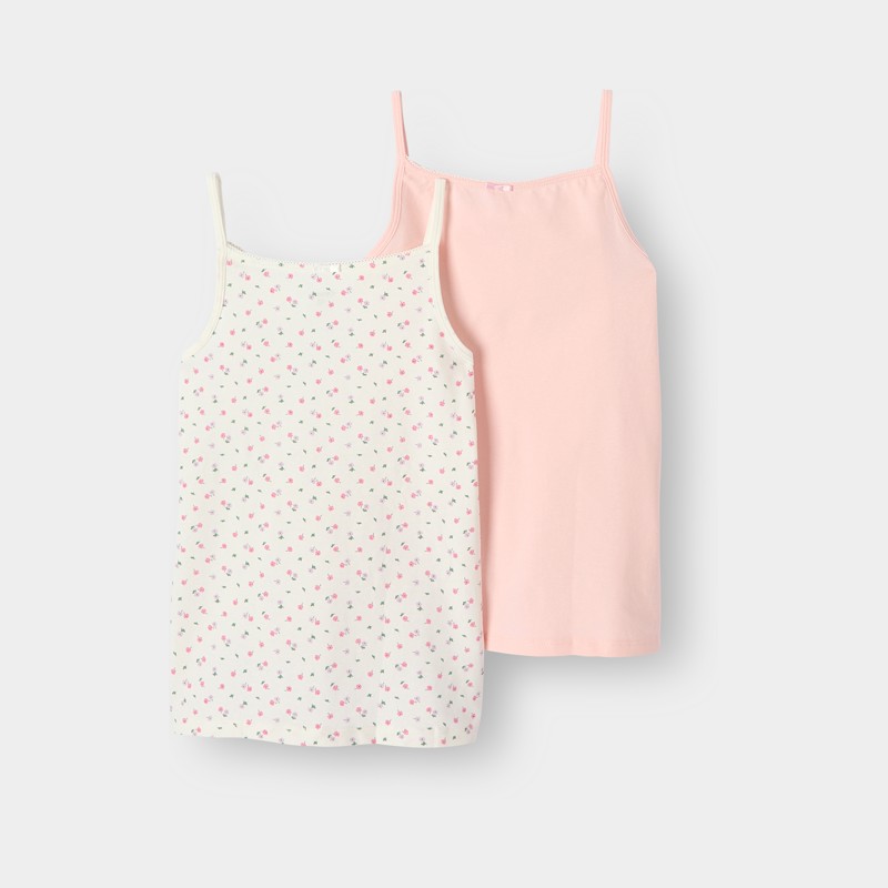 Roze tanktops met bandjes voor meisjes (set van 2)