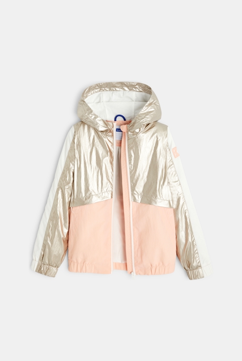 Irisierende und pastellfarbene Kapuzenjacke Orange Mädchen 2