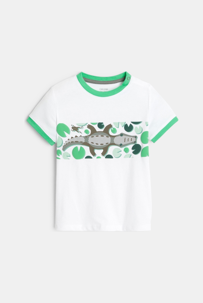 T-shirt krokodil sierkatoen groen babyjongen 1