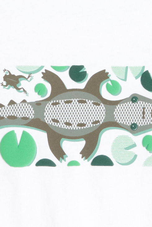 T-Shirt aus modischem Baumwollgewebe Krokodil Grün Baby Jungen 2