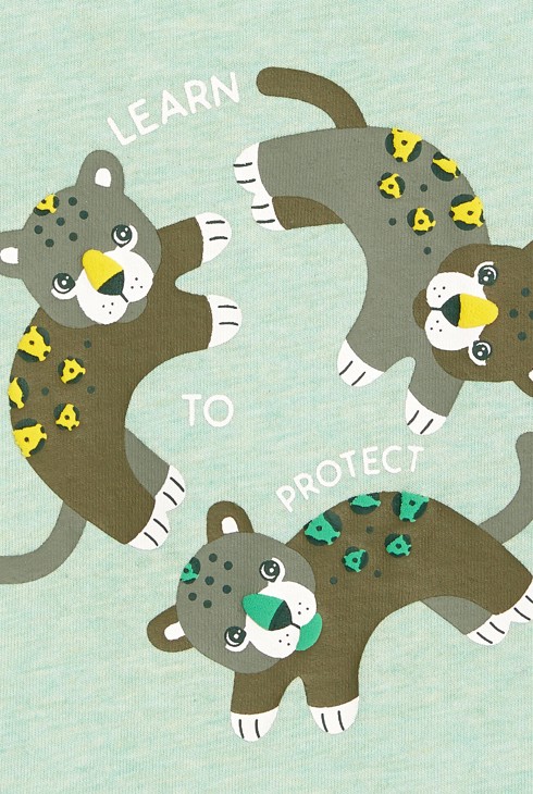 Majica z motivom tigra iz modnega bombaža zelena dojenček deček 2