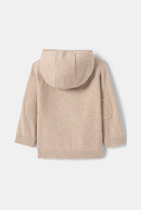 Strickjacke Reißverschluss Kapuze beige Kleinkind Junge 2