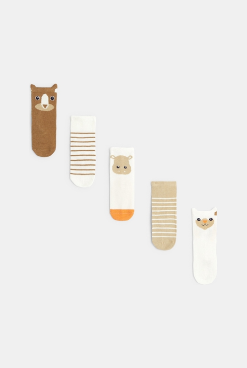 Socken mit Tiermotiv (5er-Pack) Orange Baby Jungen