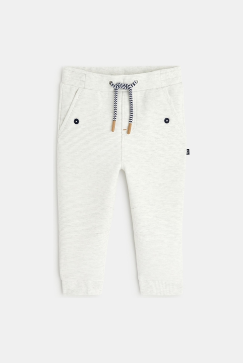 Jogginghose mit Rippmuster Grau Baby Jungen 1