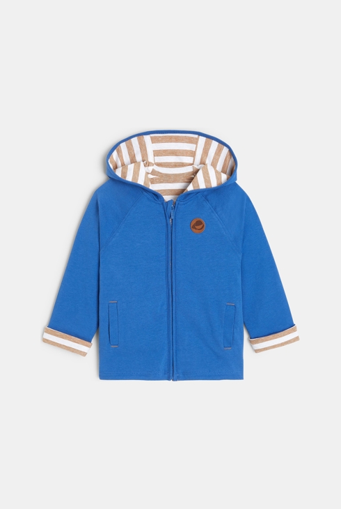 Wendbares Kapuzensweatshirt mit Reißverschluss Braun Baby Jungen 1