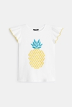 T-shirt à motif fruité "ananas" jaune fille 2