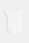 T-shirt à motif fruité "ananas" jaune fille 4