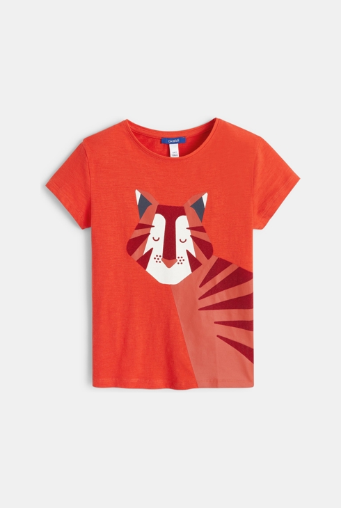Majica z motivom tigra rdeča deklica 1