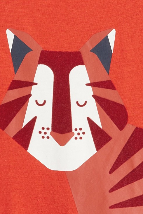 Majica z motivom tigra rdeča deklica 2