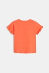 T-shirt à sequins motif pomme orange fille 3